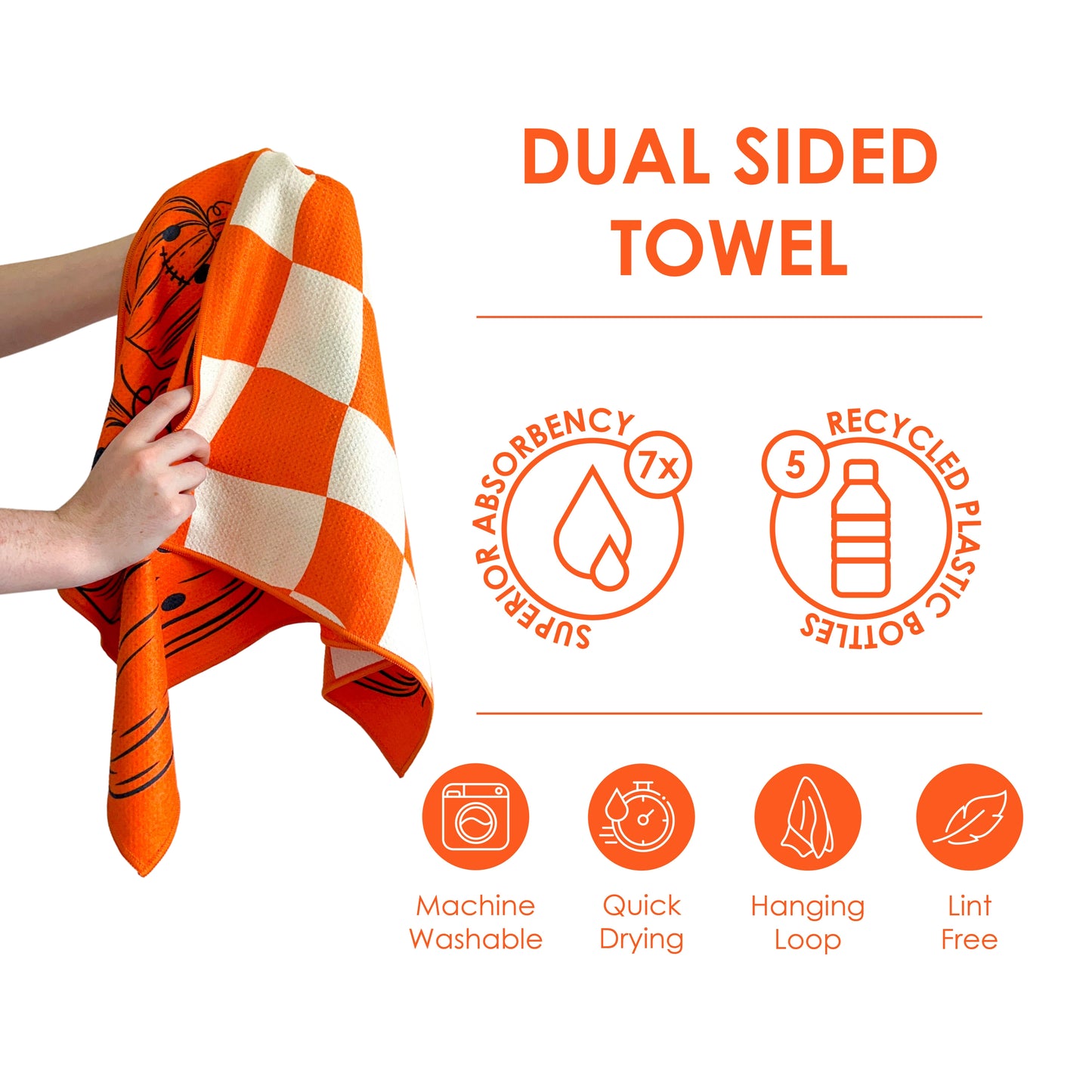 The Best Towel - Buzzee - Kitchen Tea Towel , dish towel & Hand towel - double sided towel