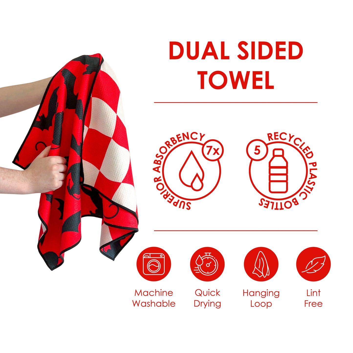 The Best Towel - Buzzee - Kitchen Tea Towel , dish towel & Hand towel - double sided towel
