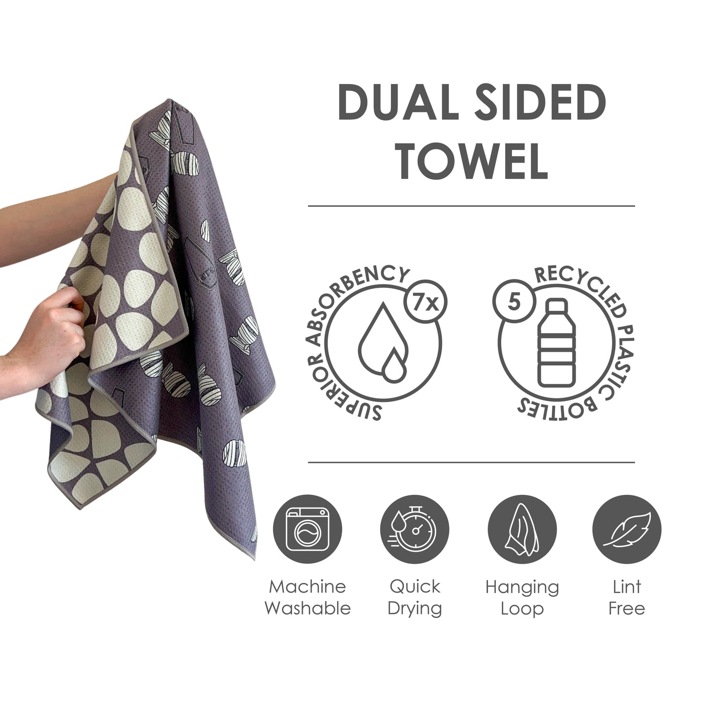 The Best Towel - Buzzee - Kitchen Tea Towel , dish towel & Hand towel - double sided towel