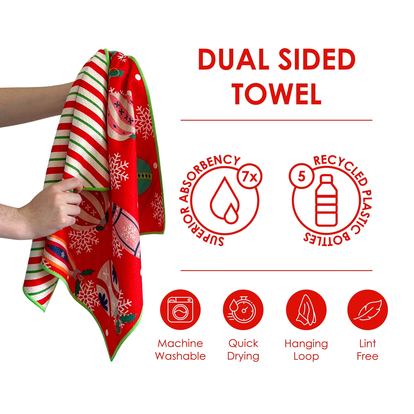 The Best Towel - Buzzee - Kitchen Tea Towel , dish towel & Hand towel - double sided towel