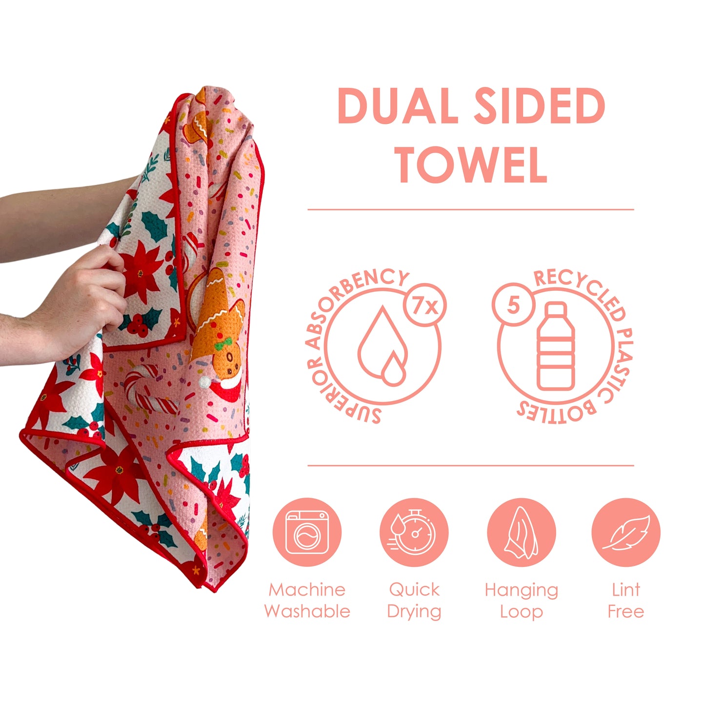 The Best Towel - Buzzee - Kitchen Tea Towel , dish towel & Hand towel - double sided towel