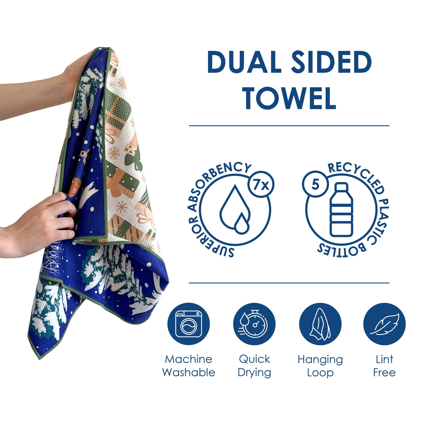 The Best Towel - Buzzee - Kitchen Tea Towel , dish towel & Hand towel - double sided towel