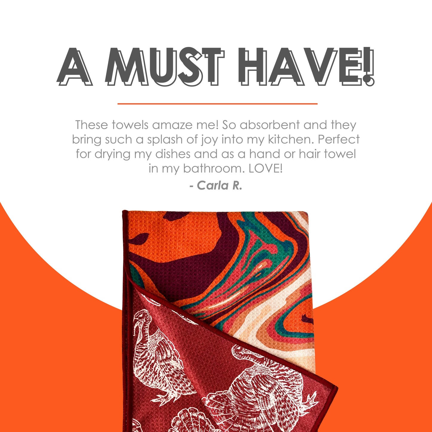 The Best Towel - Buzzee - Kitchen Tea Towel , dish towel & Hand towel - double sided towel