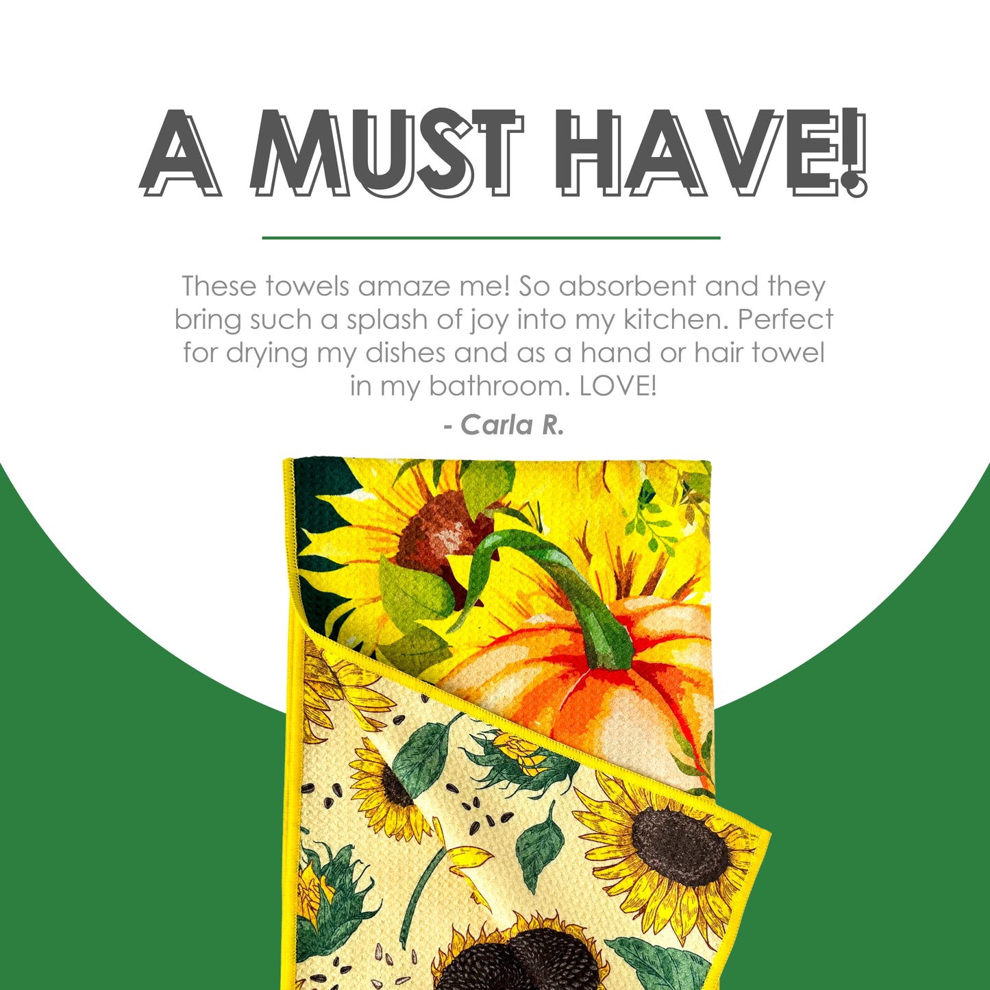 The Best Towel - Buzzee - Kitchen Tea Towel , dish towel & Hand towel - double sided towel