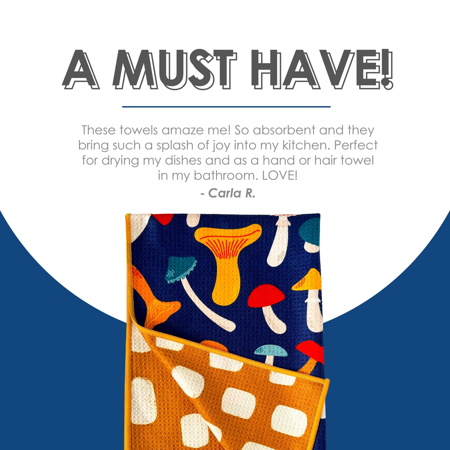 The Best Towel - Buzzee - Kitchen Tea Towel , dish towel & Hand towel - double sided towel