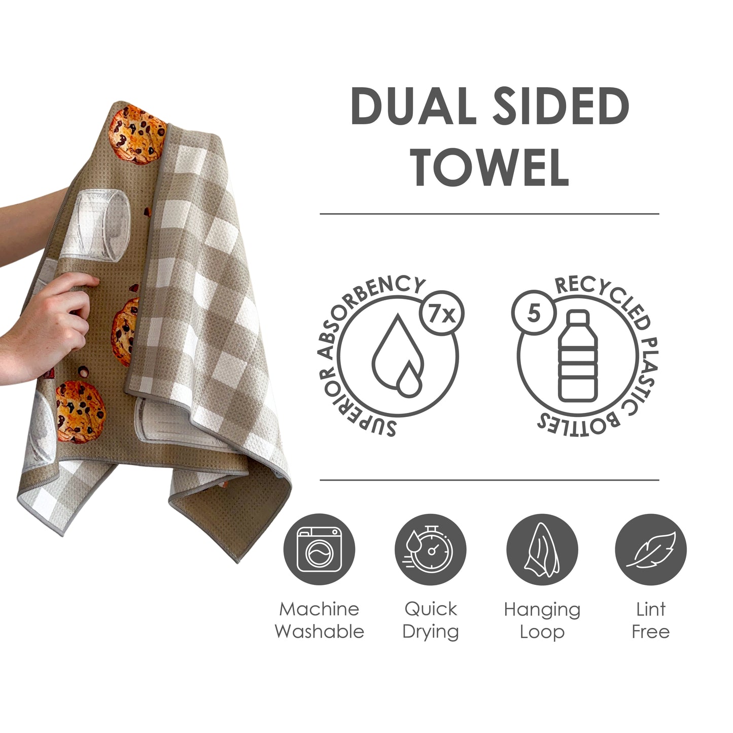 The Best Towel - Buzzee - Kitchen Tea Towel , dish towel & Hand towel - double sided towel
