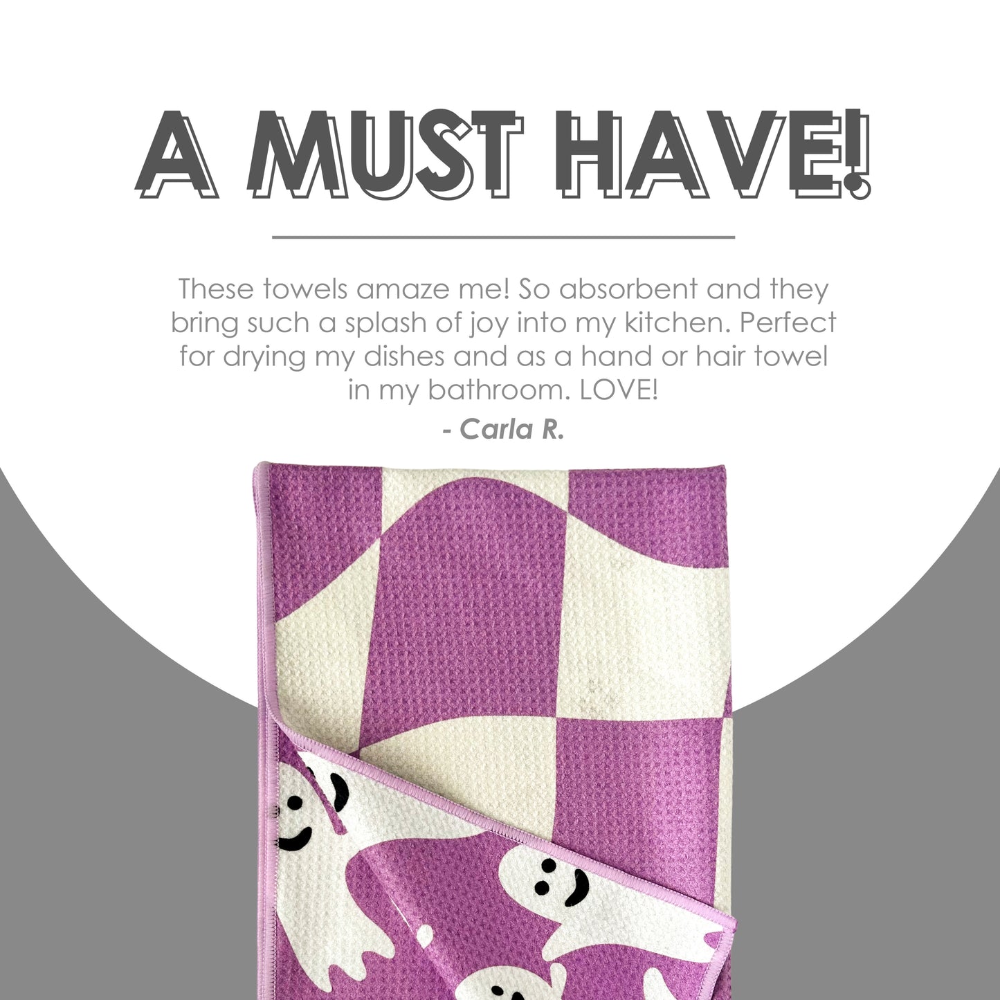 The Best Towel - Buzzee - Kitchen Tea Towel , dish towel & Hand towel - double sided towel