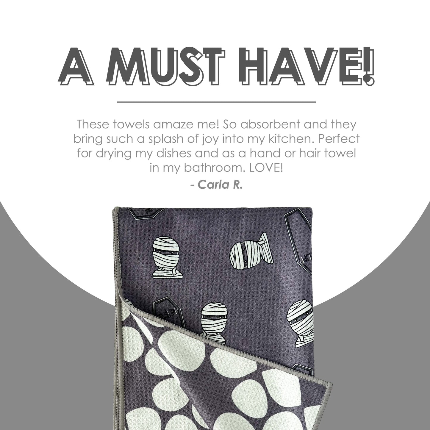 The Best Towel - Buzzee - Kitchen Tea Towel , dish towel & Hand towel - double sided towel
