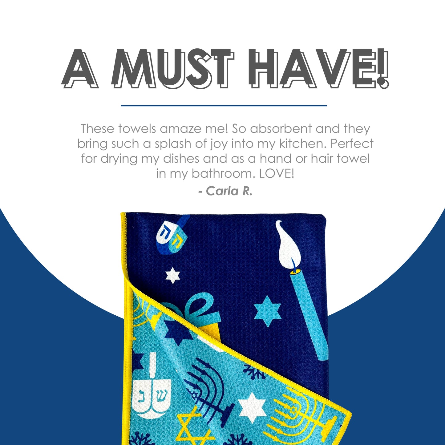 The Best Towel - Buzzee - Kitchen Tea Towel , dish towel & Hand towel - double sided towel