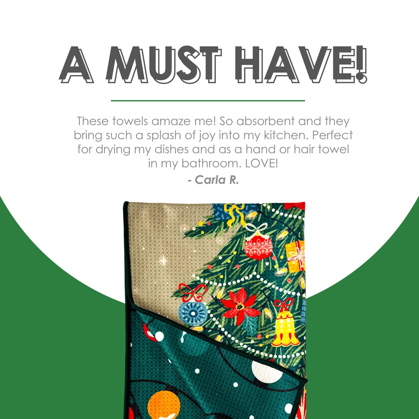 The Best Towel - Buzzee - Kitchen Tea Towel , dish towel & Hand towel - double sided towel