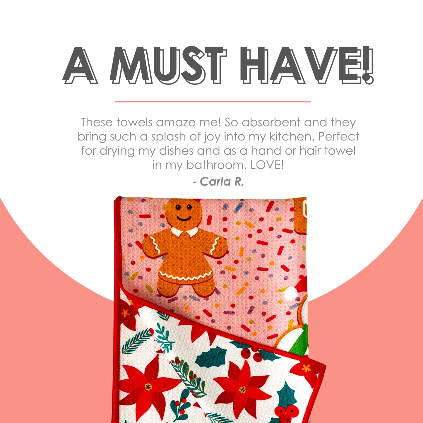 The Best Towel - Buzzee - Kitchen Tea Towel , dish towel & Hand towel - double sided towel