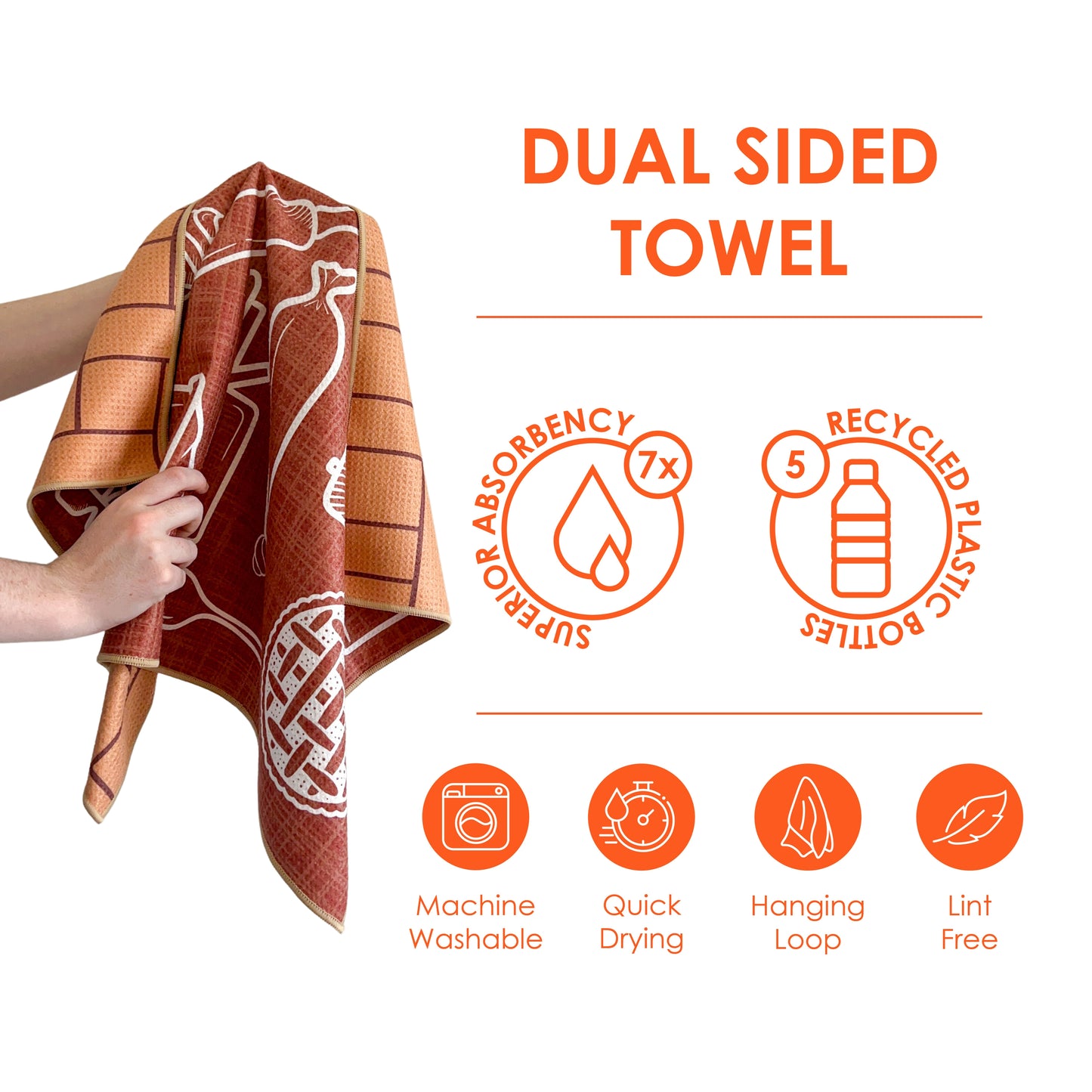 The Best Towel - Buzzee - Kitchen Tea Towel , dish towel & Hand towel - double sided towel