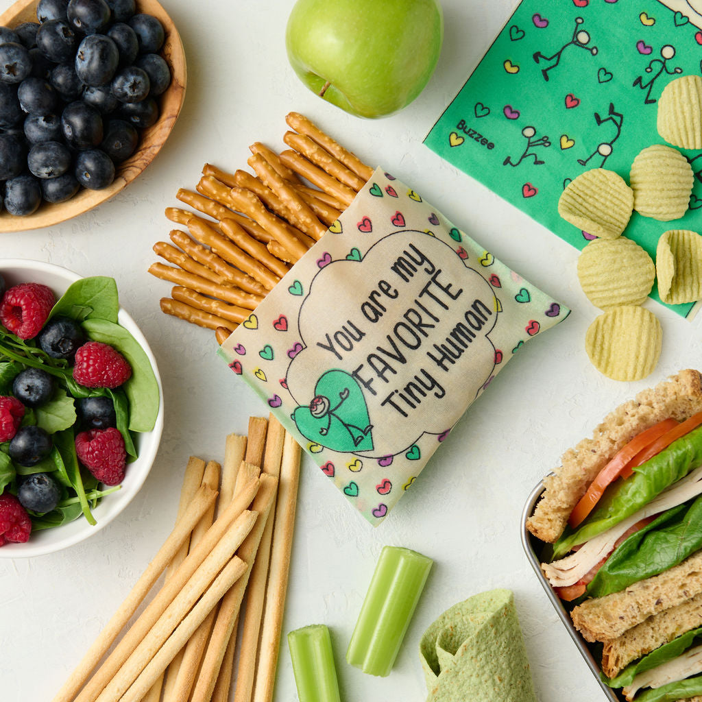 Kids Reusable Snack Beeswax Wraps With Cute Notes Vol-2