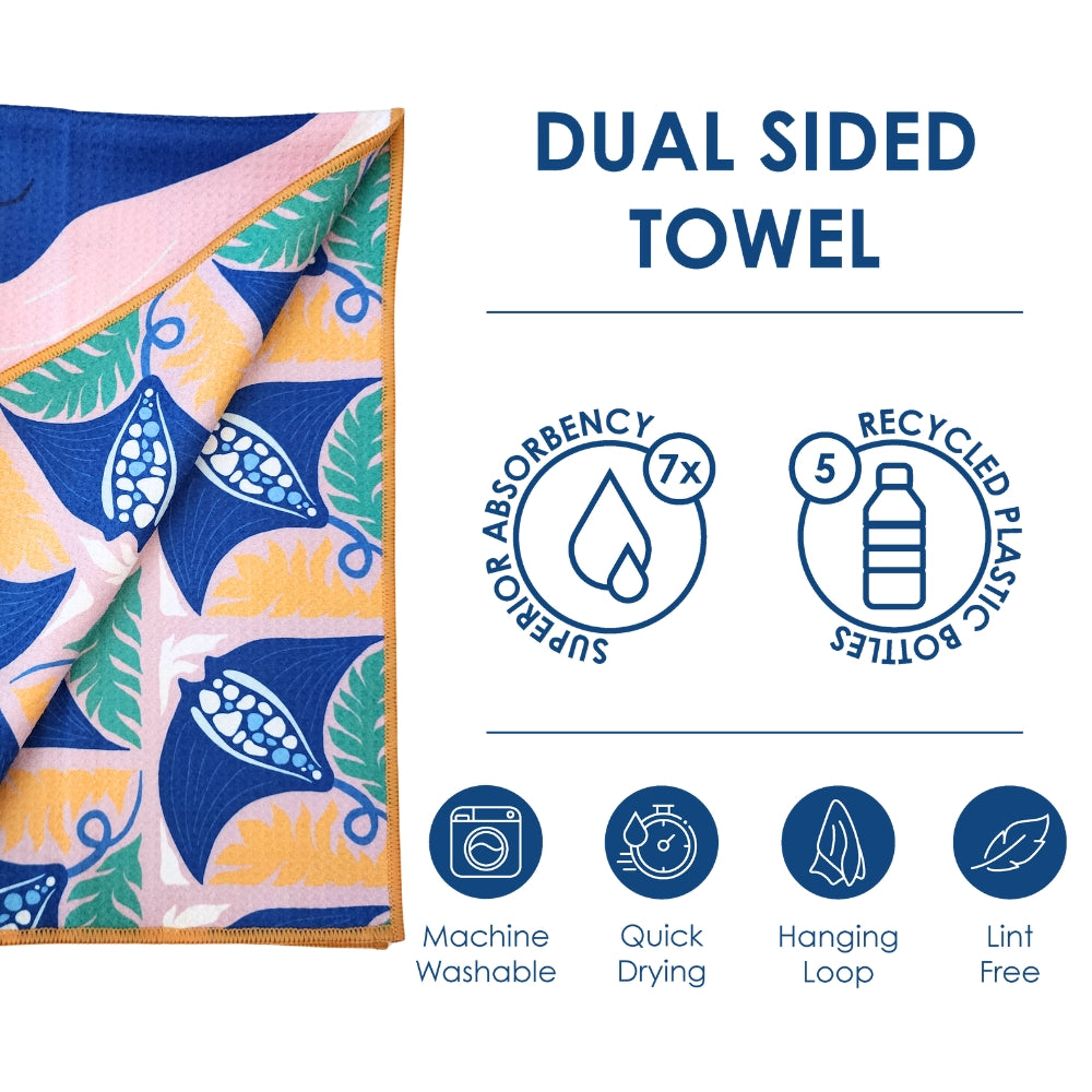 Whale - Double Sided Kitchen Dish Towel & Hand towel