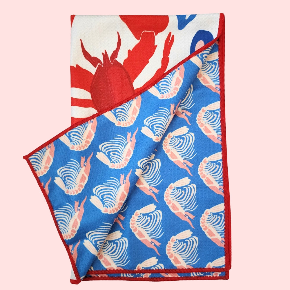 Lobster - Double Sided Kitchen Dish Towel & Hand towel