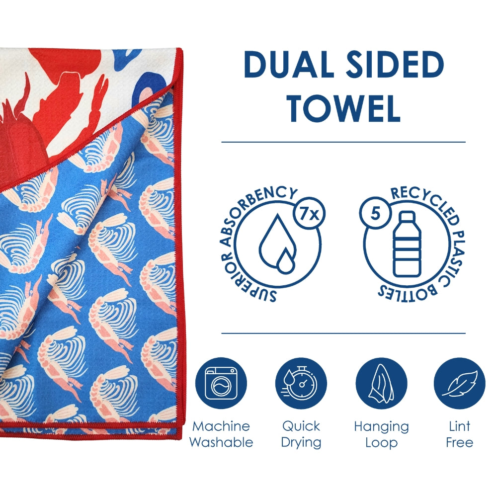 Lobster - Double Sided Kitchen Dish Towel & Hand towel