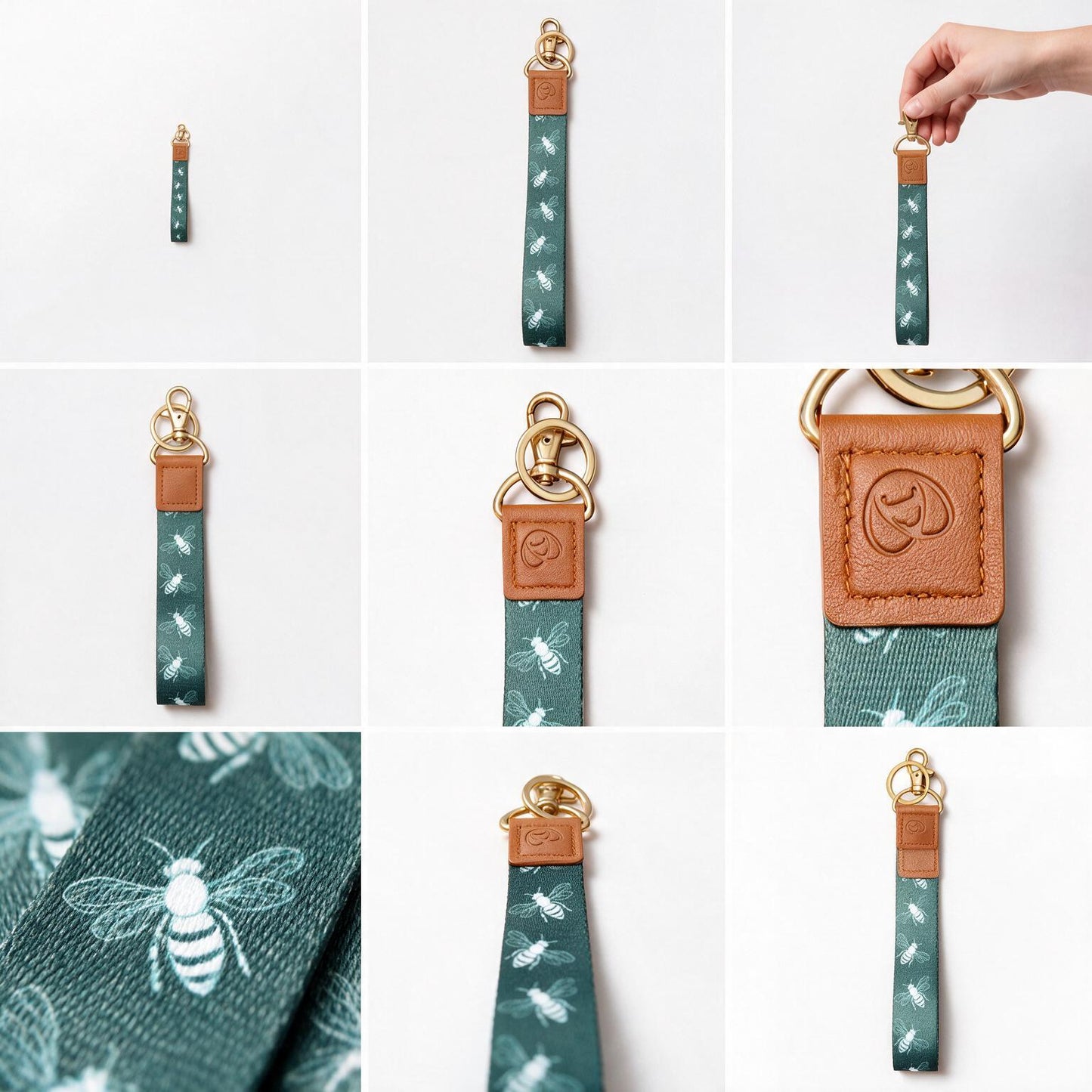 Trendy Hands-free keychain wristlet - BEES
