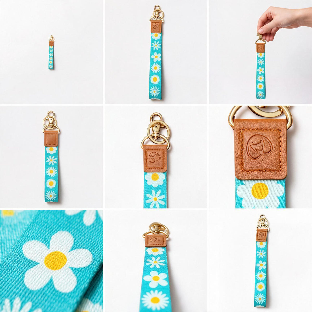Trendy Hands-free keychain wristlet - DAISY
