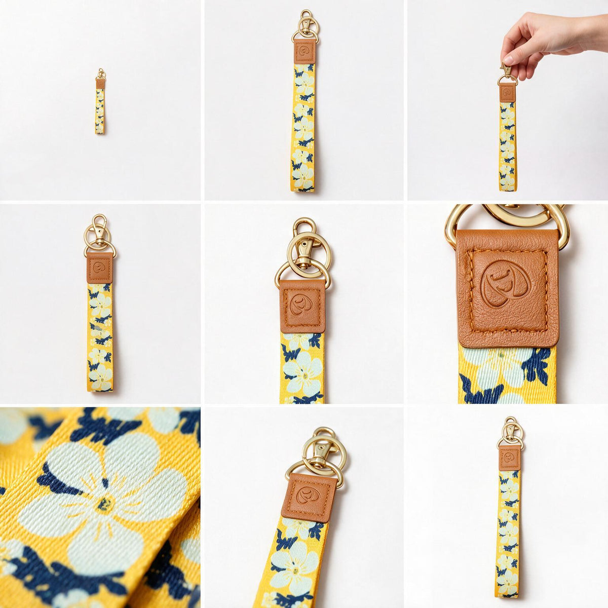 Trendy Hands-free keychain wristlet - GOLDEN