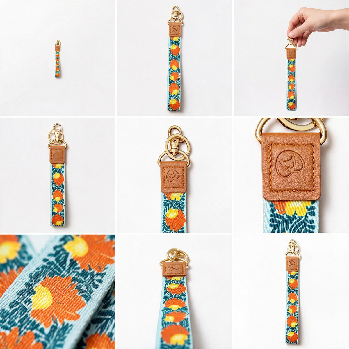 Trendy Hands-free keychain wristlet - POPPY