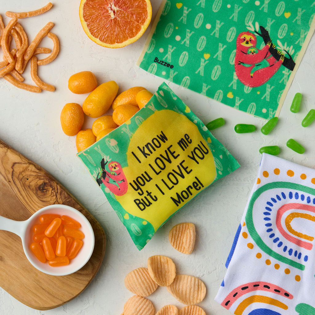 Kids Reusable Snack Beeswax Wraps With Cute Notes Vol-1