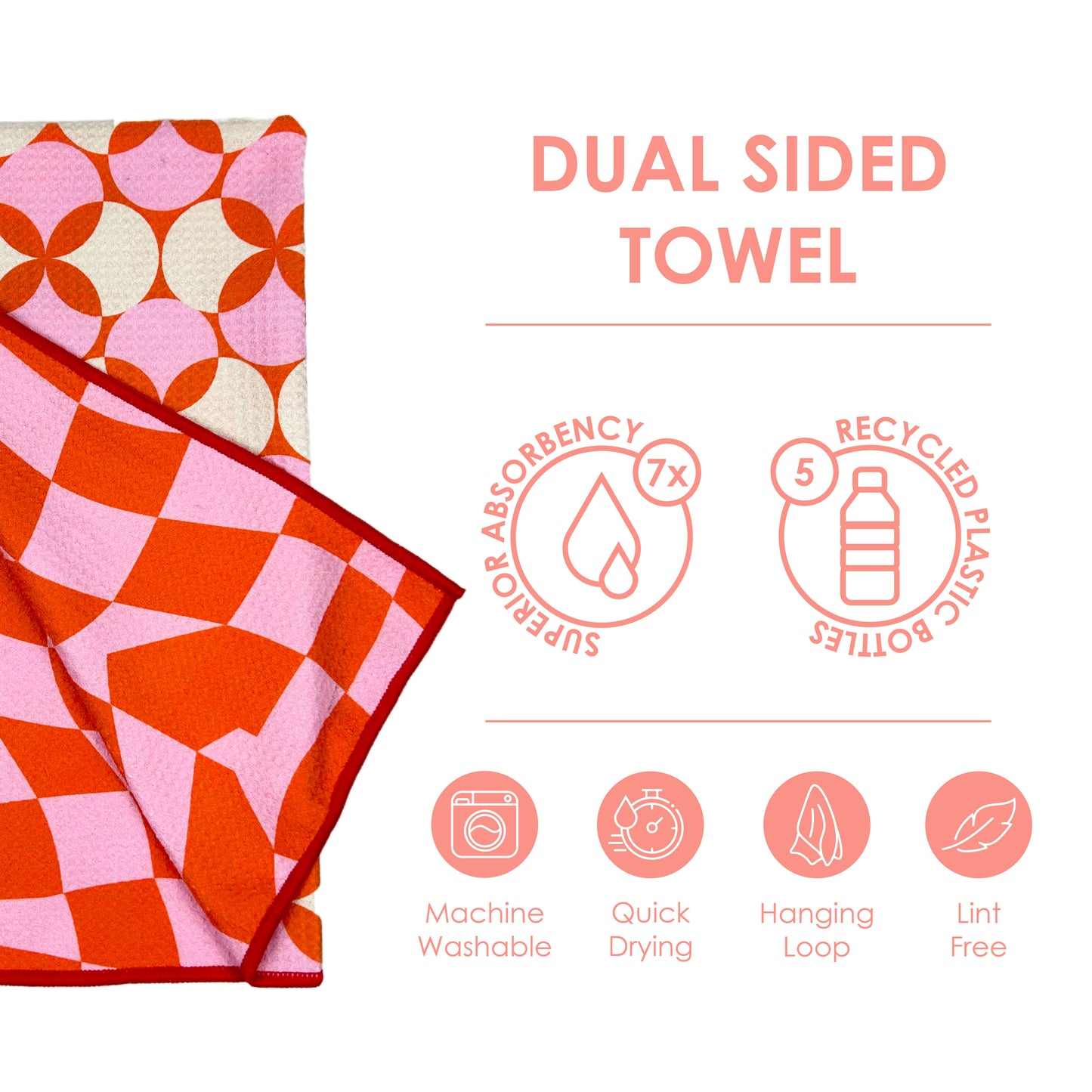 The Best Towel - Buzzee - Kitchen Tea Towel , dish towel & Hand towel - double sided towel