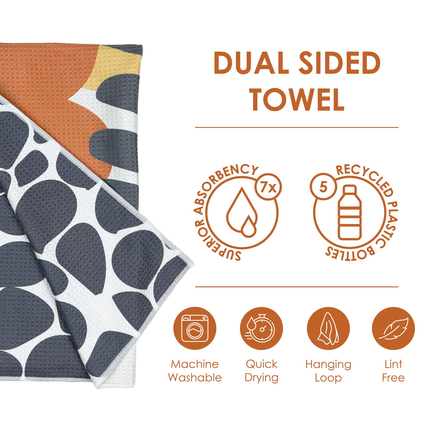 The Best Towel - Buzzee - Kitchen Tea Towel , dish towel & Hand towel - double sided towel