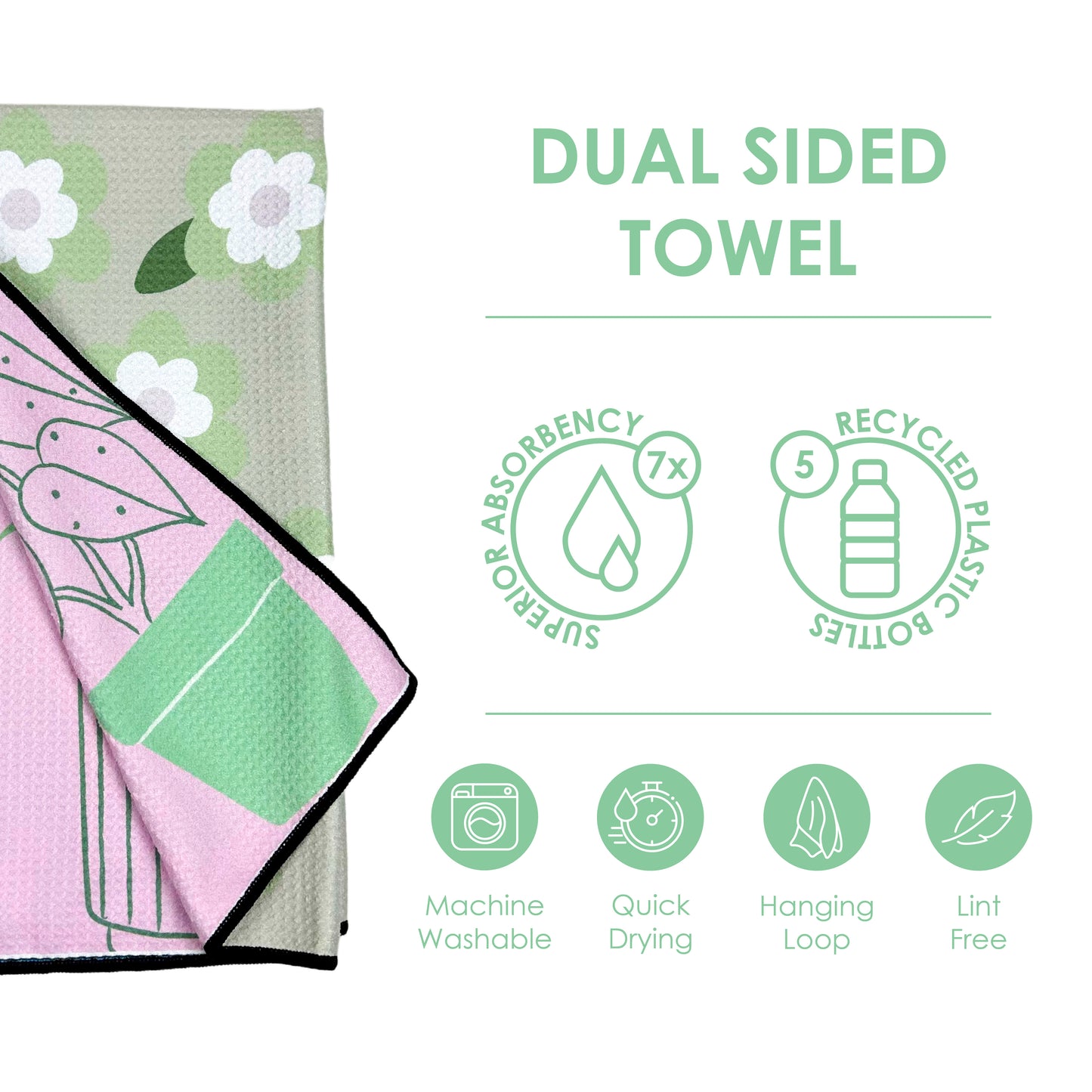 The Best Towel - Buzzee - Kitchen Tea Towel , dish towel & Hand towel - double sided towel