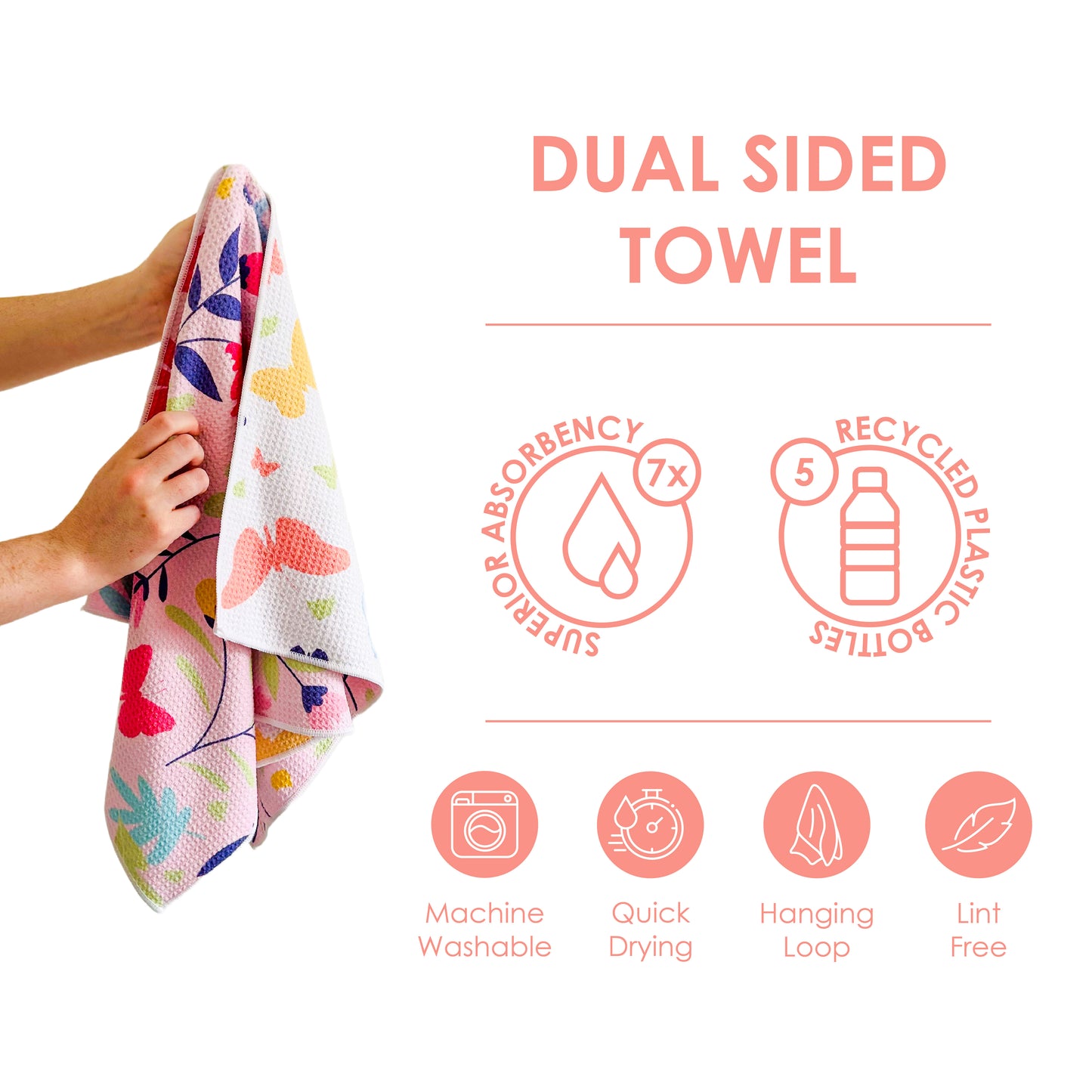 The Best Towel - Buzzee - Kitchen Tea Towel , dish towel & Hand towel - double sided towel