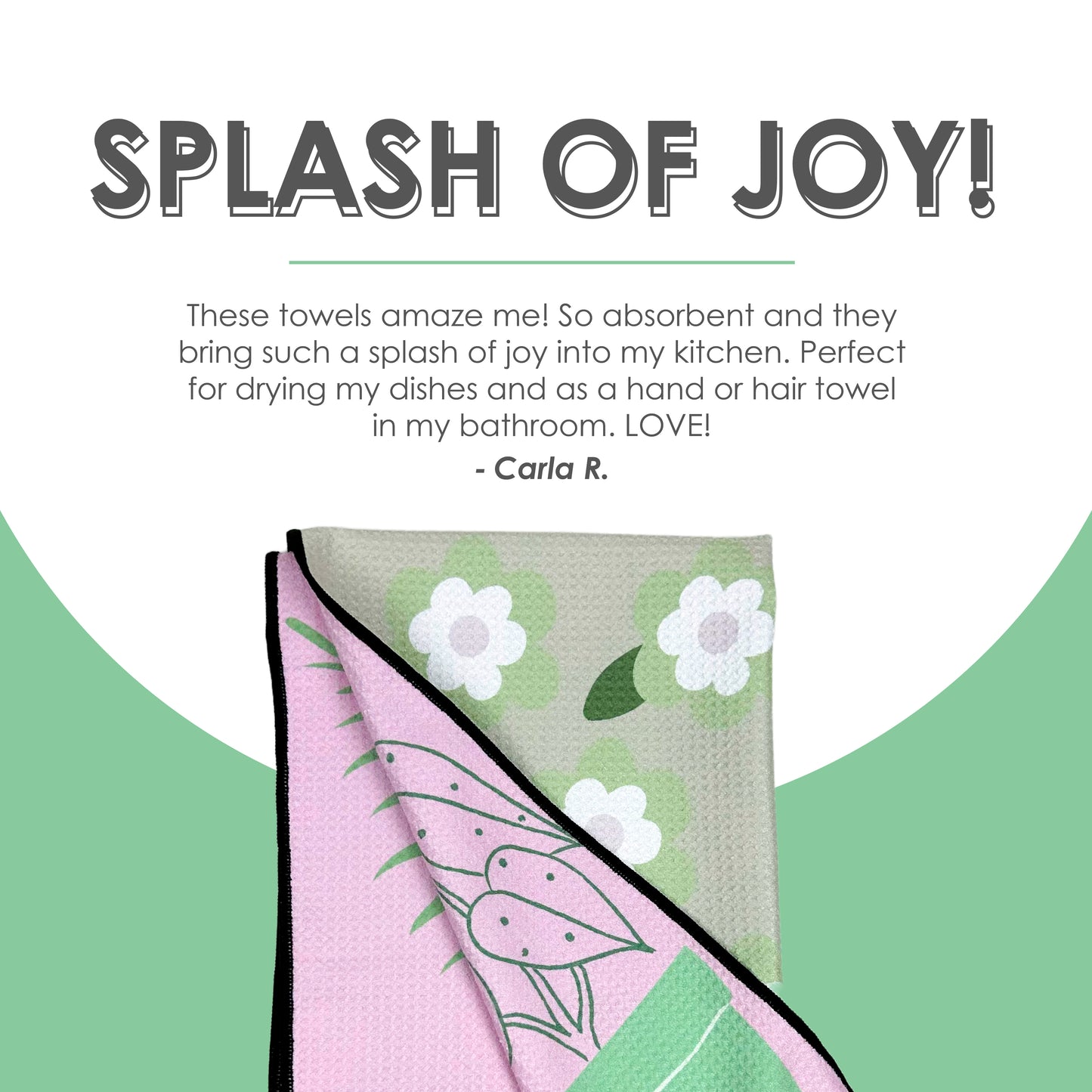 The Best Towel - Buzzee - Kitchen Tea Towel , dish towel & Hand towel - double sided towel