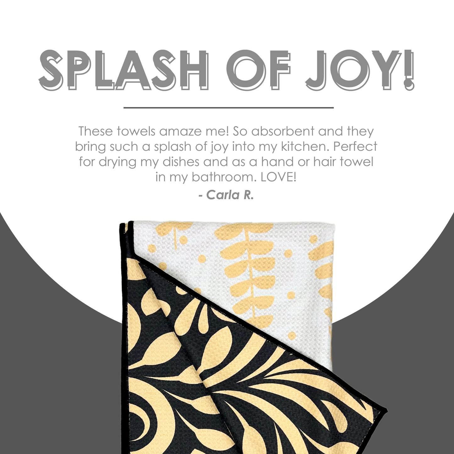 The Best Towel - Buzzee - Kitchen Tea Towel , dish towel & Hand towel - double sided towel