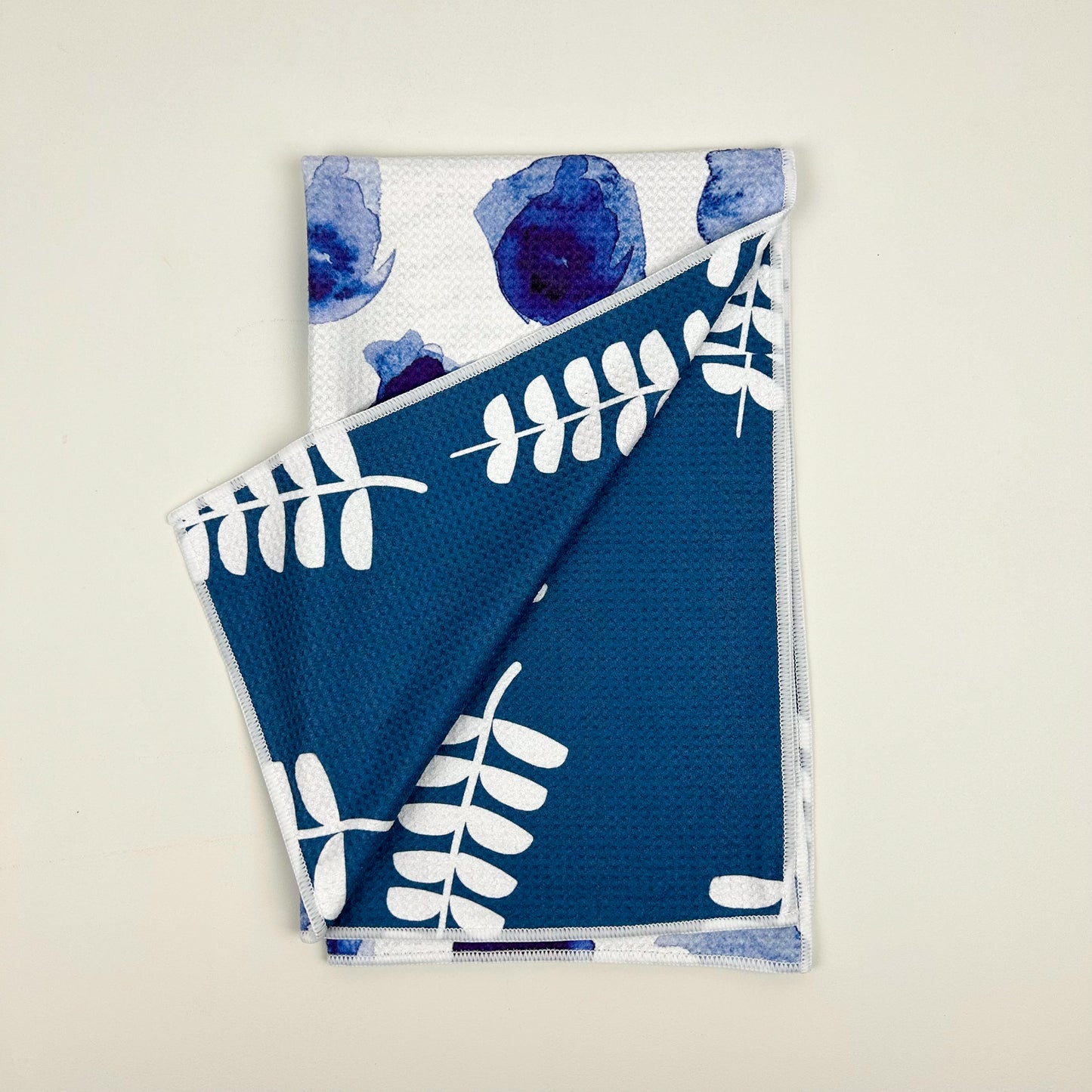 The Best Towel - Buzzee - Kitchen Tea Towel , dish towel & Hand towel - Watercolor Navy - double sided towel