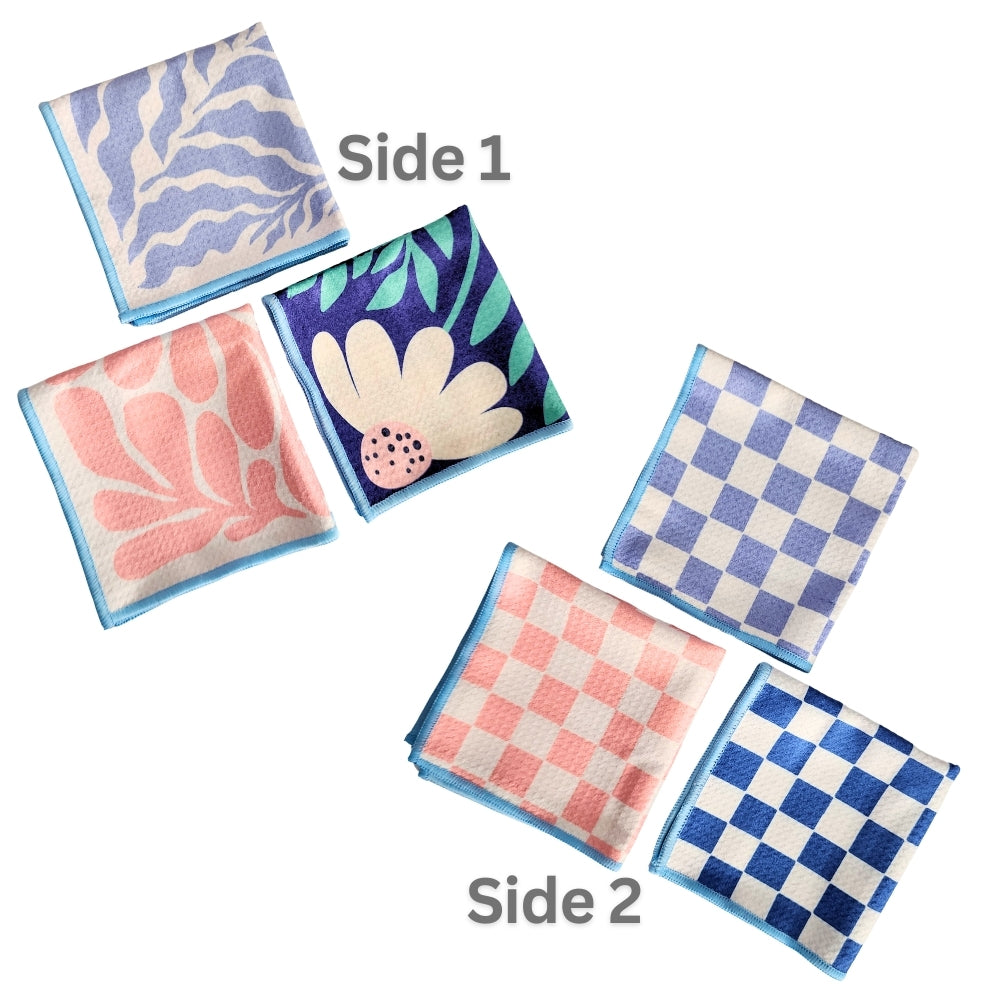 Dual Sided Dish Cloths - Flower