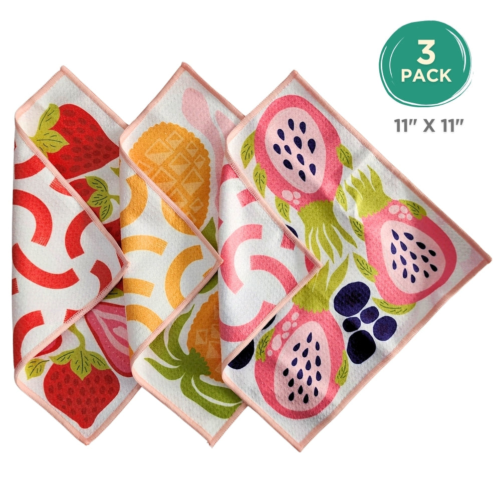 Dual Sided Dish Cloths - Strawberry
