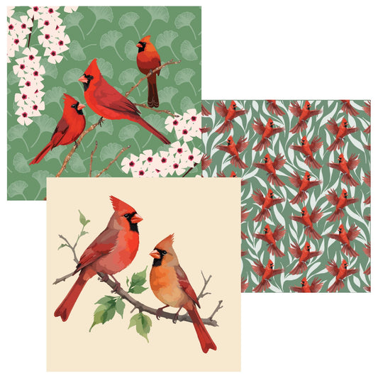 Dish Cloth (11"X11") - Set of 3 - Cardinal