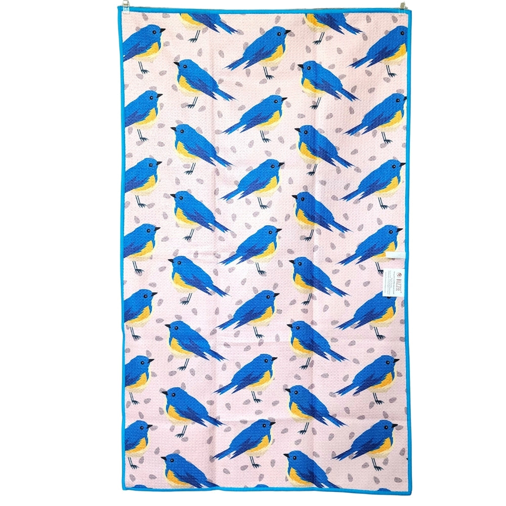 Dual Sided Tea Towels - Bluebird