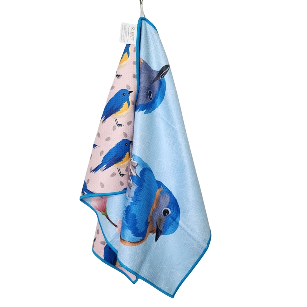 Dual Sided Tea Towels - Bluebird