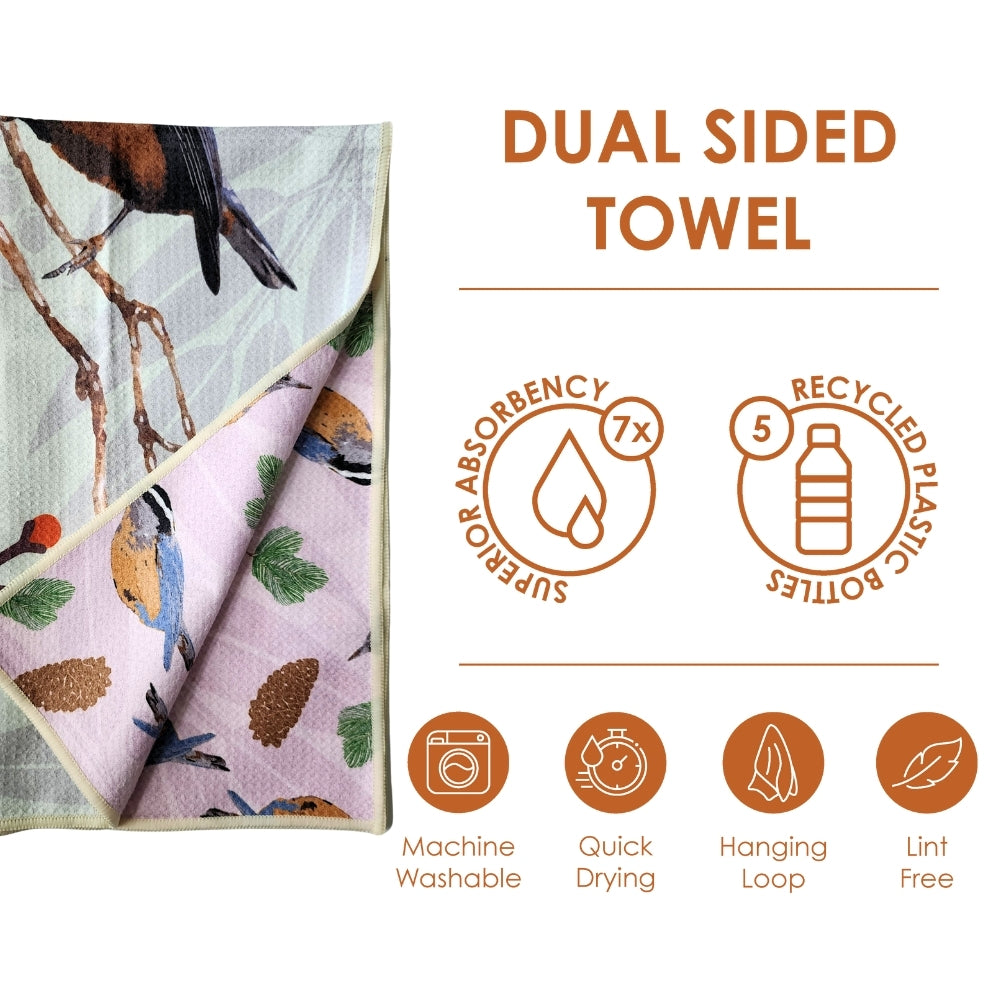 Nuthatch - Kitchen Dish Towel & Hand towel