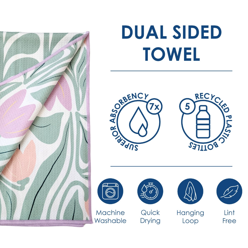 Buzzee Tulips Kitchen Dish Towel and Hand Towel - Thumbnail 5
