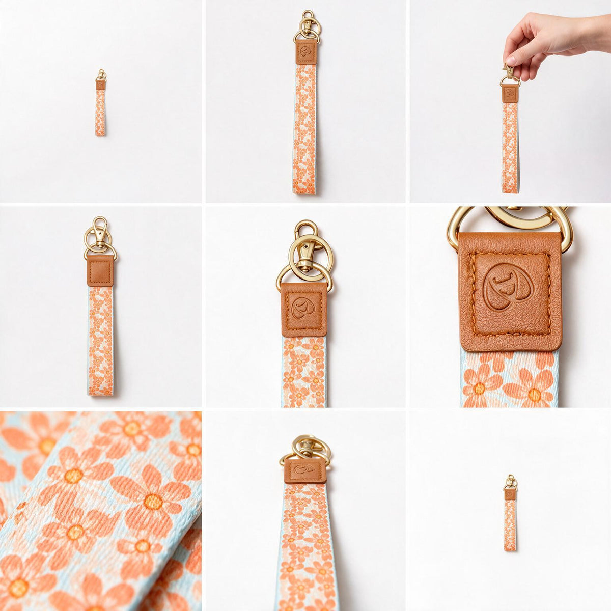 Trendy Hands-free keychain wristlet - BLUSH