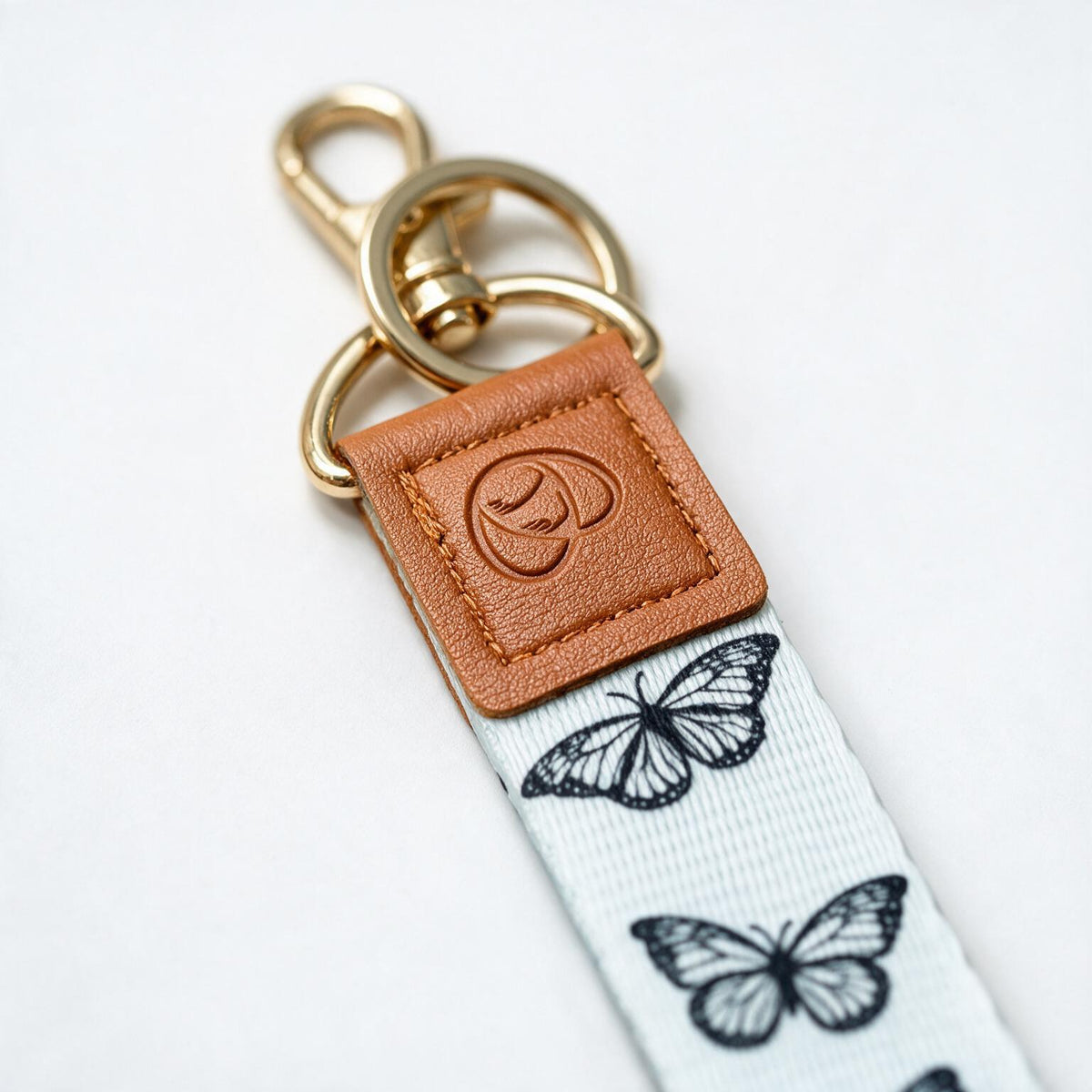 Trendy Hands-free keychain wristlet - BUTTERFLY
