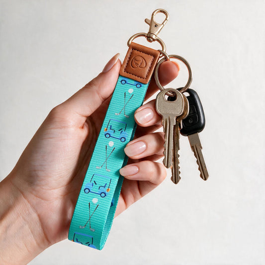 Trendy Hands-free keychain wristlet - GOLF