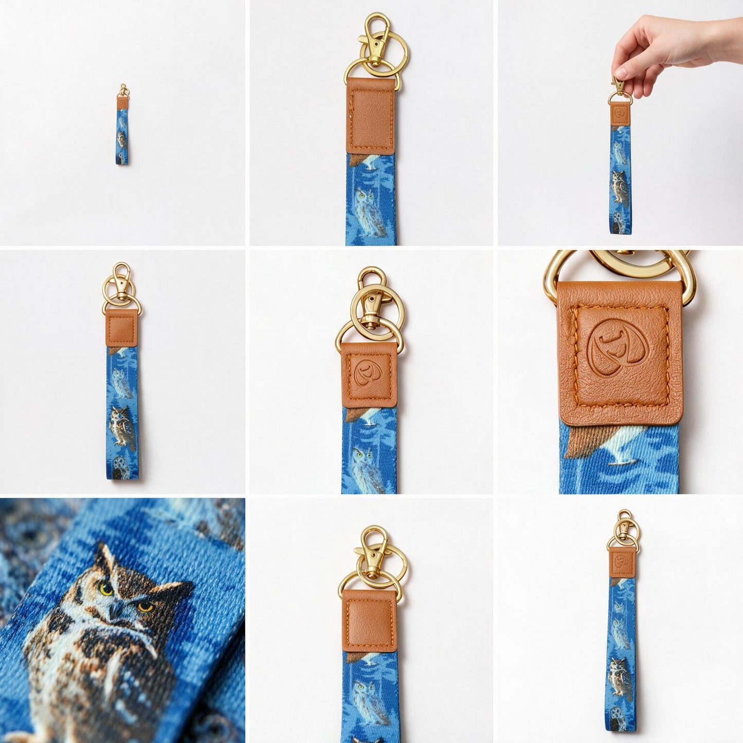 Trendy Hands-free keychain wristlet - OWL