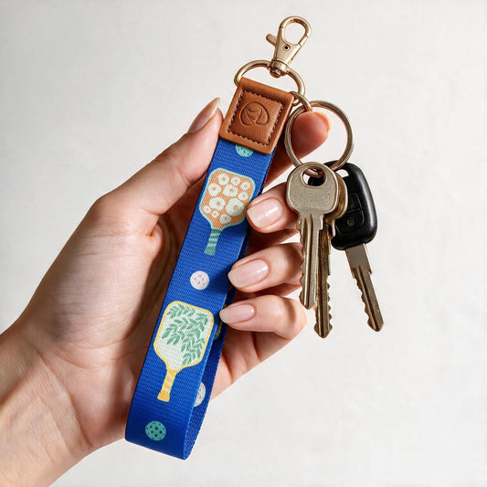 Trendy Hands-free keychain wristlet - PICKLEBALL