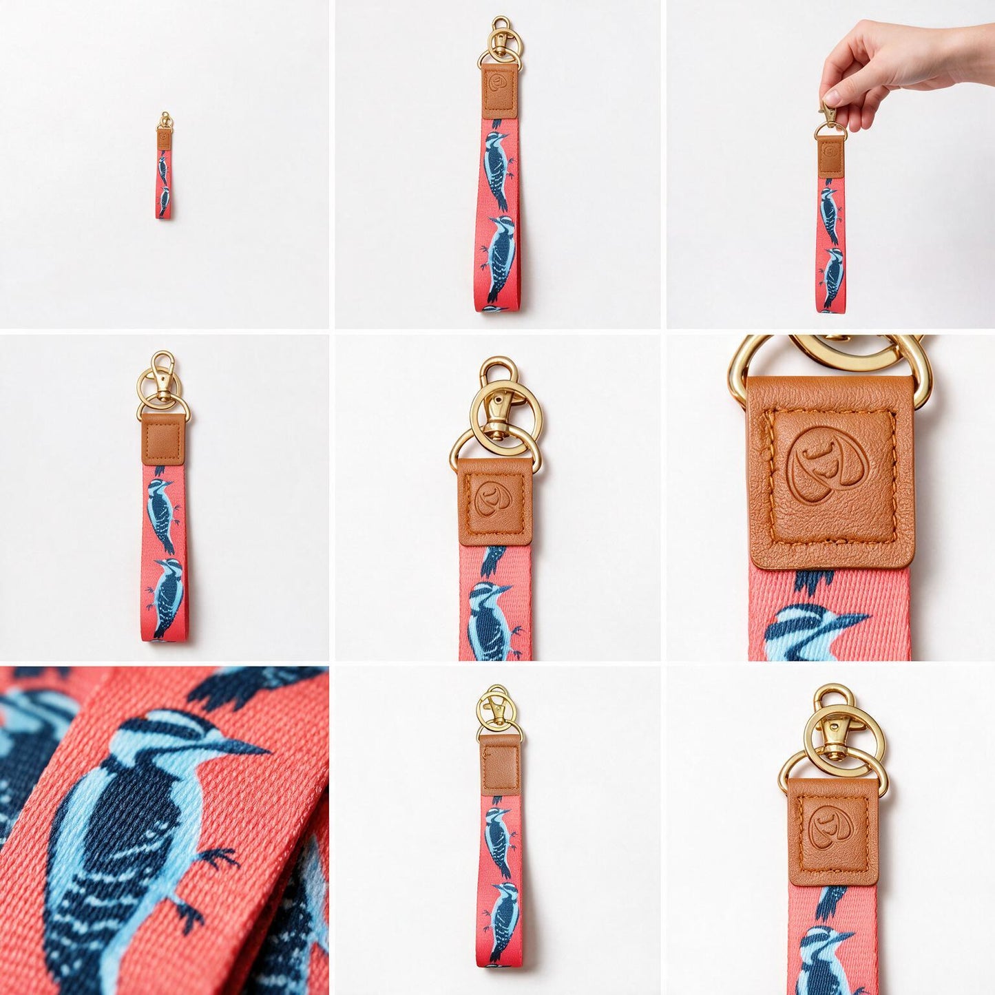 Trendy Hands-free keychain wristlet - WOODPECKER