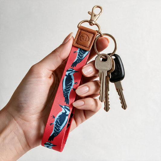 Trendy Hands-free keychain wristlet - WOODPECKER
