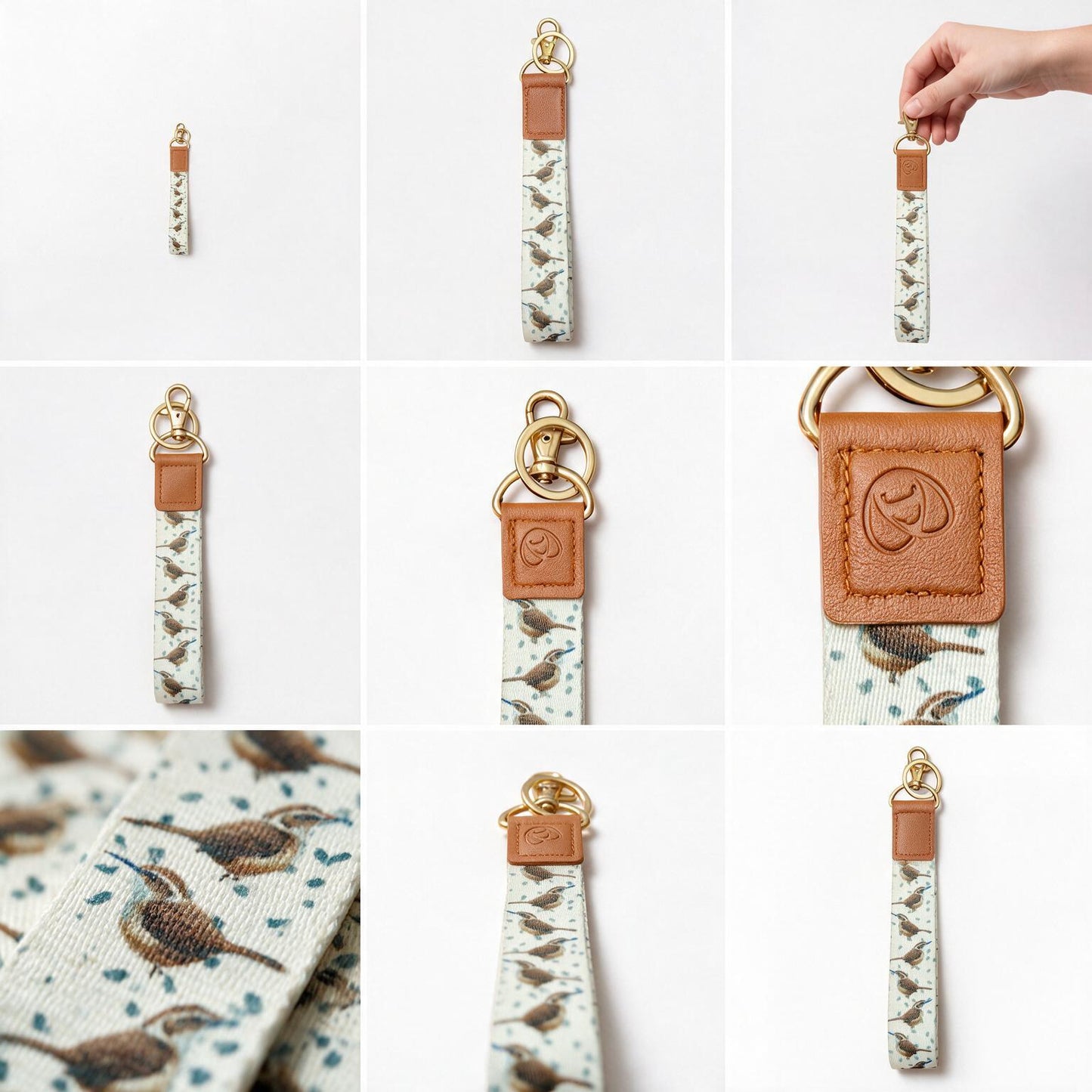 Trendy Hands-free keychain wristlet - CAROLINA WREN