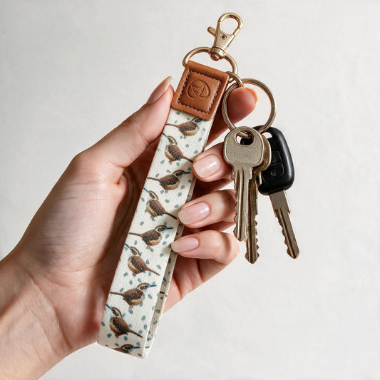 Trendy Hands-free keychain wristlet - CAROLINA WREN