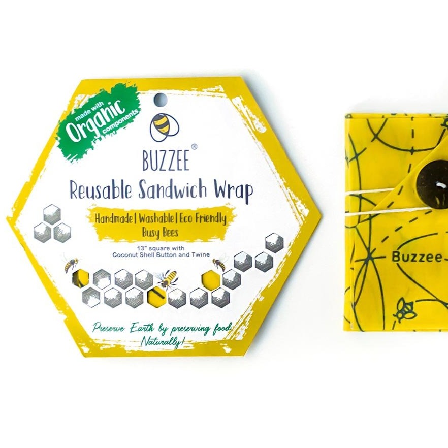 Buzzee Bees at Work Organic Beeswax Cheese Wraps (Pack of 3)