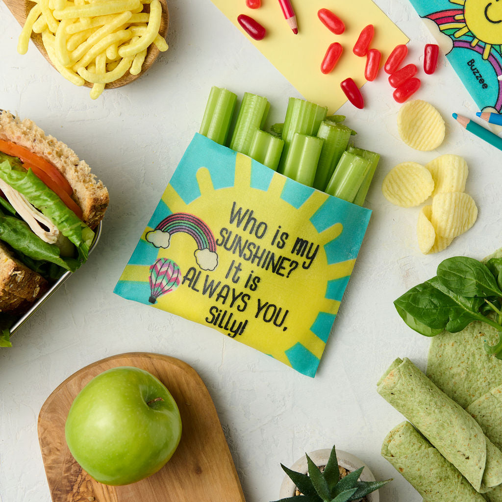 Kids Reusable Snack Beeswax Wraps With Cute Notes Vol-1